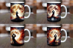 Mug Wrap Sublimation - romantic couple full moon Product Image 1