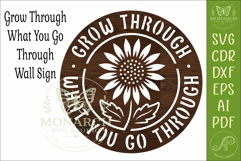 Grow Through What You Go Through SVG | Sunflower Inspiration Product Image 4