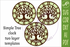 Tree of Life Wall Clock SVG for Laser Cutting Decor Product Image 4