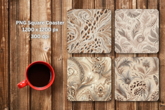 square coaster - leopard skin texture Product Image 1