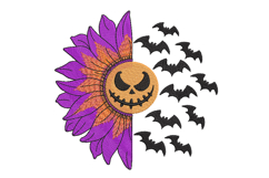 Jack-o-lantern. Spooky Halloween Machine embroidery Product Image 1