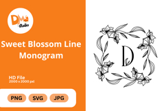 Sweet Blossom Line Monogram Product Image 1