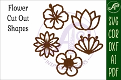 Flower Silhouette Cut out designs 3 Product Image 4