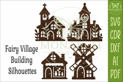 Fairy Village SVG . Fantasy house silhouettes 2 Product Image 4