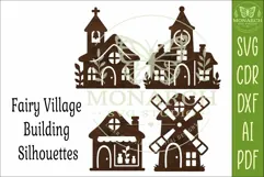 Fairy Village SVG . Fantasy house silhouettes 2 Product Image 4