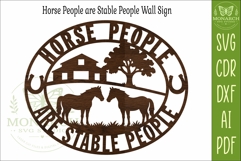 Horse People Are Stable People SVG Oval Wall Sign Laser Cut Product Image 4