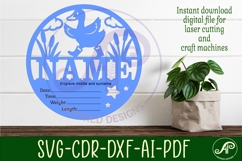 Geese themed Newborn Baby stats, Birth plaque, name Product Image 4