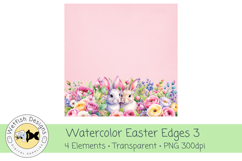Watercolor PNG 300dpi Easter Edges 3 Product Image 5