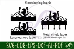 Horse shoe Key holder designs for wood and metal cutting Product Image 4