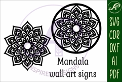 Mandala wall sign, SVG circle sign Product Image 4