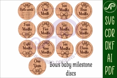 Bow Baby Milestone Discs, Girl Monthly Milestones Product Image 4