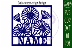 Daisy flower theme named wall sign or card Product Image 4