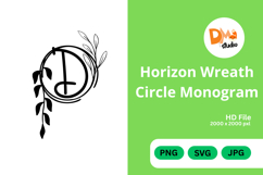 Horizon Wreath Circle Monogram Product Image 1