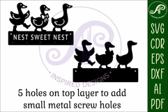 Geese Key holders for metal and laser cutting Product Image 4