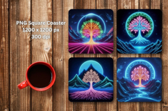 square coaster - tree of life Product Image 1
