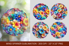 wind spinner - 3d flowers Product Image 1