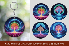keychain sublimation - tree of life Product Image 1