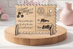 Unique Mother's Day SVG Post Card Present Laser Gift Grandma Product Image 1