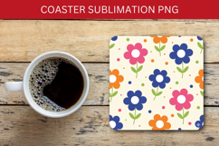 square coaster seamless pattern - flowers Product Image 1