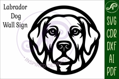 Labrador Dog Wall Art SVG Laser Cut Dog Face Circle Sign Product Image 4