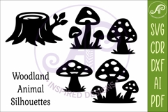 Woodland animal Silhouette shapes for laser cutting Product Image 4