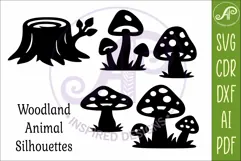 Woodland animal Silhouette shapes for laser cutting Product Image 4