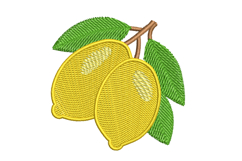 Lemon Embroidery Design, Citrus Fruit Machine Embroidery Product Image 1