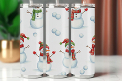 Tumbler Wrap Seamless Pattern - snowman Product Image 1