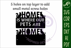 Pet Key Holder SVG Cat Dog Key Rack Laser Cut &amp; Metal Product Image 4