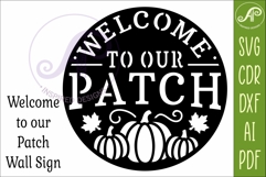 Welcome to Our Patch Fall Wall Sign SVG, Pumpkin Laser Cut Product Image 4