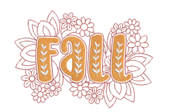 Fall, Floral Fall Machine Embroidery Product Image 2