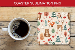 square coaster seamless pattern - nursery animals Product Image 1