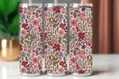 Tumbler Wrap Seamless Pattern - flowers Product Image 1