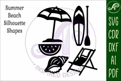 Summer Beach silhouettes laser cut out 6 Product Image 4