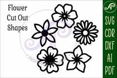 Flower Silhouette Cut out designs 8 Product Image 4