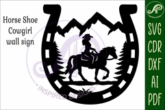 Horse Shoe Cowgirl wall sign Product Image 4