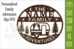 Personalized Family Camping Adventure Sign SVG Product Image 4