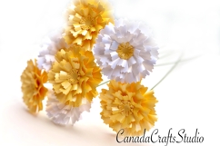 Paper flower SVG, DXF cut file. Product Image 1