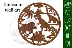 Dinosaur wall art sign, SVG file. vector file Product Image 4
