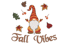 Fall Gnome, Fall Vibes, Machine Embroidery Design Product Image 4