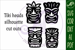 Tiki head Silhouette laser cut outs 1 Product Image 4