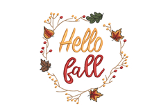 Hello Fall, Machine Embroidery Design Product Image 2