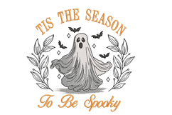 Tis the Season to be Spooky, Ghost Halloween Embroidery Product Image 1