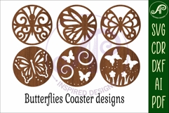 Butterfly Coasters, laser cut out garden designs 2 Product Image 4
