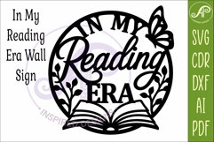 In My Reading Era SVG | Book Lover Wall Sign Laser Cut File Product Image 4