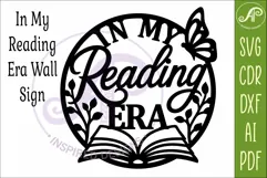 In My Reading Era SVG | Book Lover Wall Sign Laser Cut File Product Image 4
