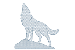 Wolf Embroidery Design, Woodland Animal Product Image 1