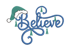 Believe in Christmas Machine Embroidery File. Product Image 1