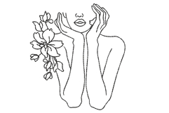 Floral woman Machine Embroidery Design Product Image 1