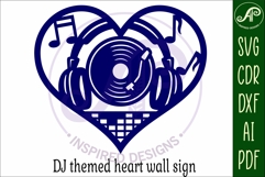 DJ Music theme heart wall sign, Music lovers decor Product Image 4